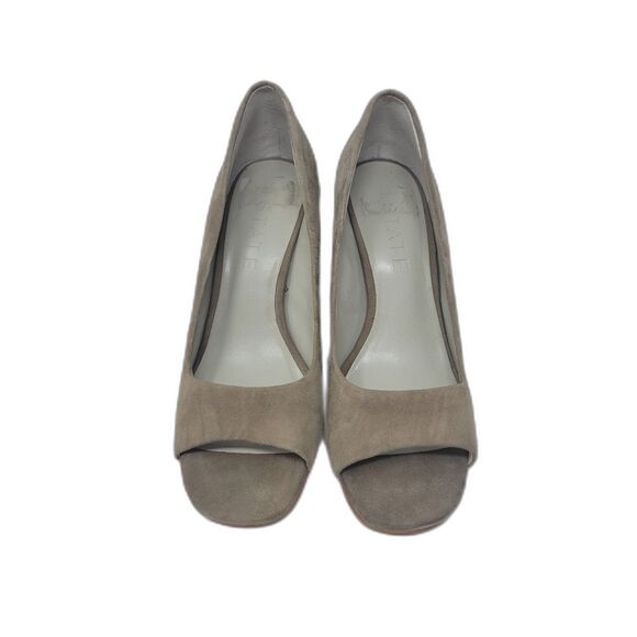 1. State Rianne Suede Peep Toe Block Heel - Picture 1 of 6